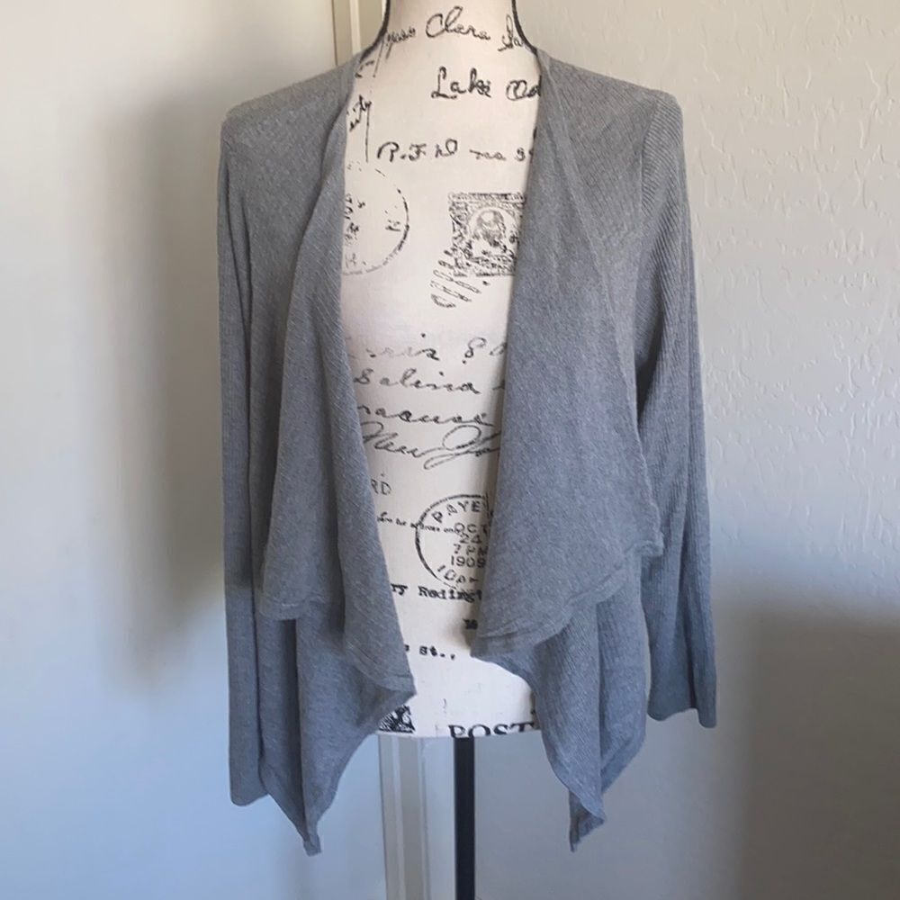 Torrid Gray Open Lightweight Cardigan Sweater Contemporary Feminine Work Office